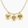 Trio Portrait Necklace