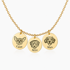 Trio Portrait Necklace