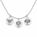 Trio Portrait Necklace