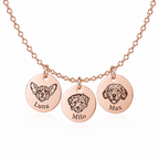 Trio Portrait Necklace