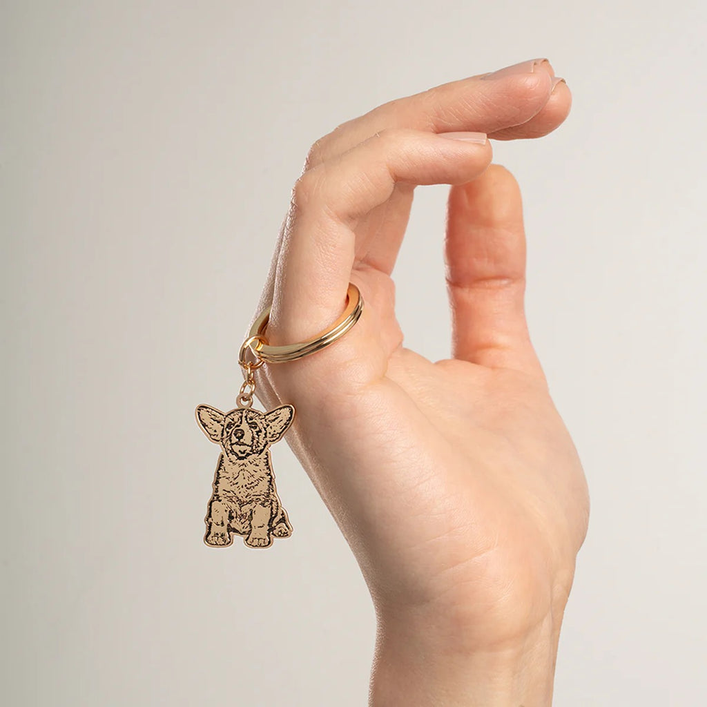 Personalized Pet Silhouette Keychain