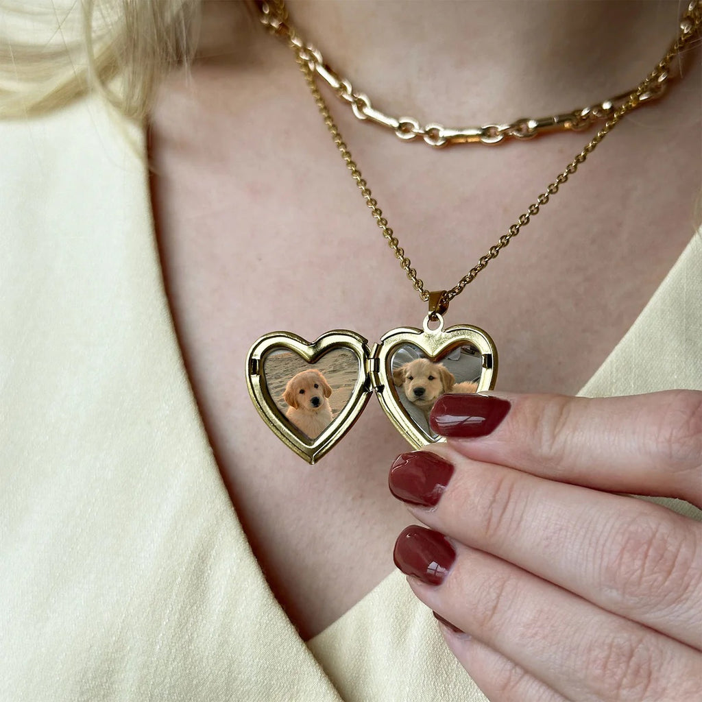 Hidden Memory heart Necklace