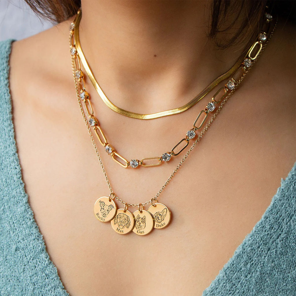 Quartet Portrait Necklace