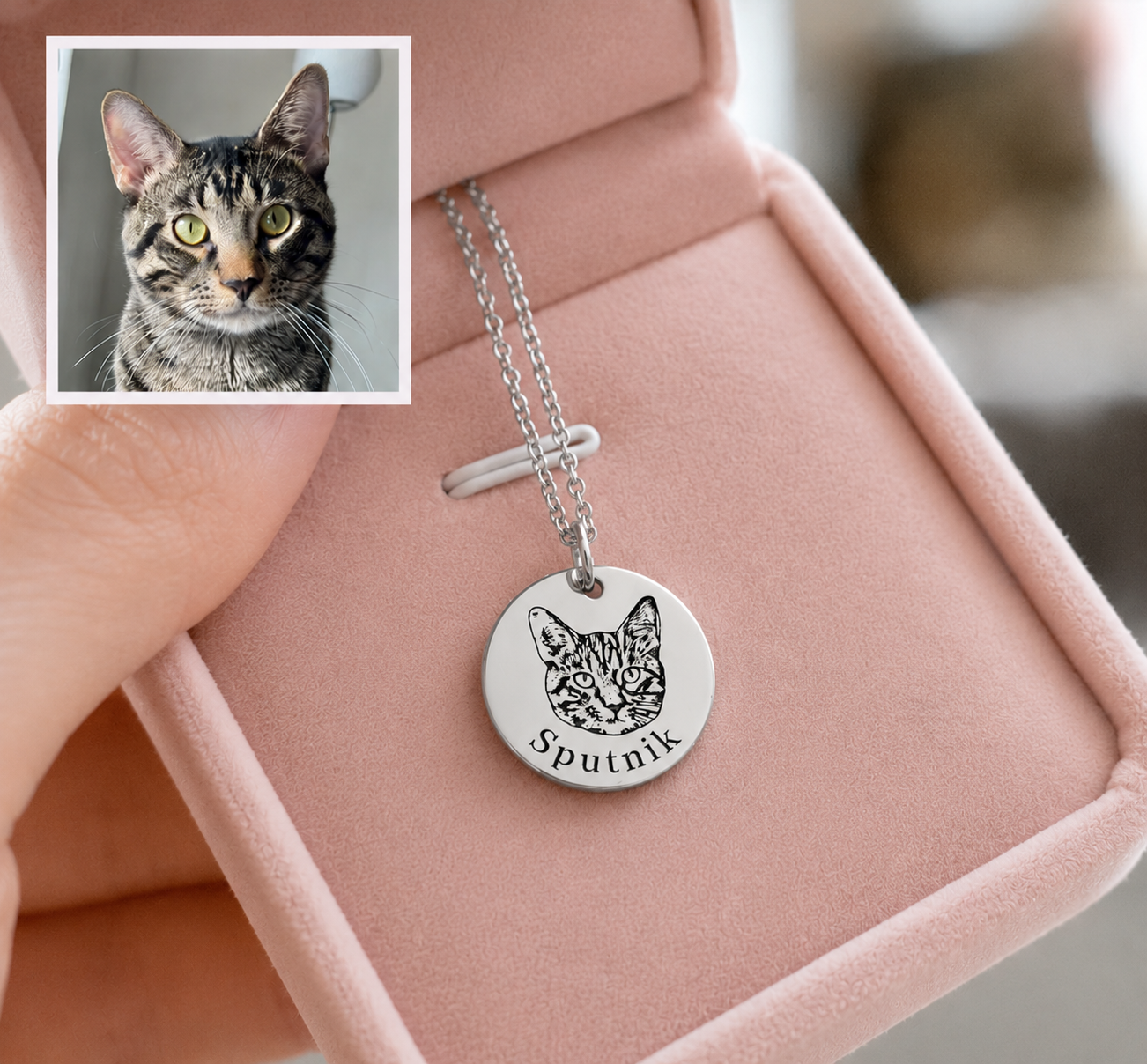 Pawtré Signature Portrait Necklace